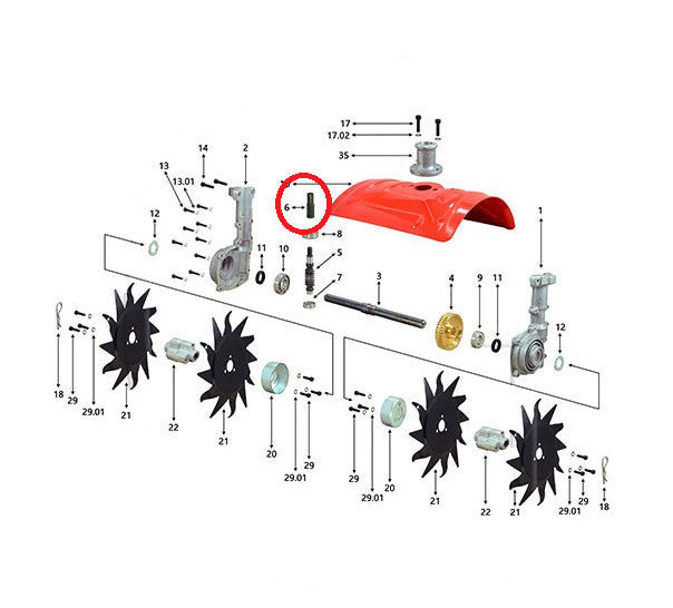 Adaptor transmisie   cultivator   pentru motocoasa compatibil Stihl Fs 120, Husqvarna 128