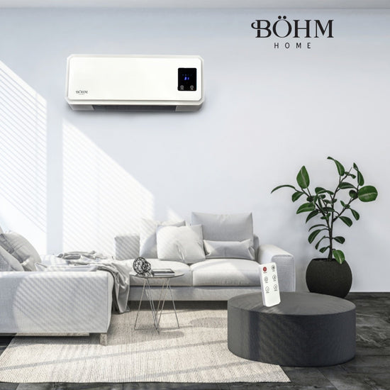 Aeroterma de Perete BÖHM BH2000, 2000W, 2 Trepte, Telecomanda, Timer 12H, 20-25 m²