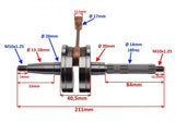 Ambielaj Scuter Piaggio 2T, 50-80cc, Bolt 12mm