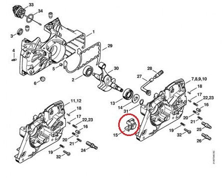 Amortizor (capac ambreiaj) drujba compatibil Stihl MS 341, MS 361