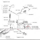 Amortizor pentru drujba Husqvarna 394, 395 stanga - vedere 2