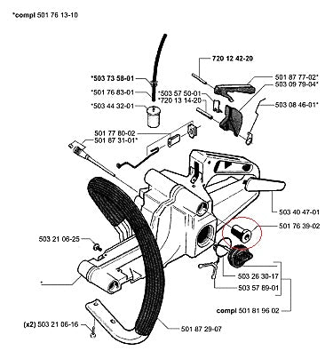 Amortizor pentru drujba Husqvarna 50, 51, 55 / buc - vedere 3