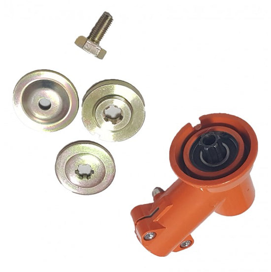 Angrenaj inferior motocoasa pt teava de 26 mm / tija cu patrat (cu surub) - vedere 3
