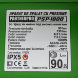 Aparat Spalat Presiune PartnerPro PSP-1800, 1800W, 130 bari
