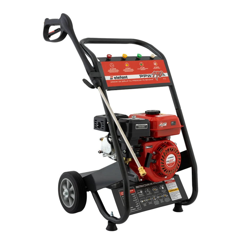 Aparat de spalat cu presiune pe benzina, 4800W, 165 Bari, 10 L/min, motor 4T, rezervor 3.6L, furtun 8 m