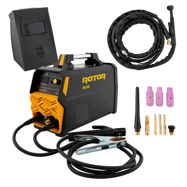 Aparat de sudura ROTOR TIG-300A, TIG 300A / MMA 180A, electrozi 1.6–5 mm, accesorii incluse