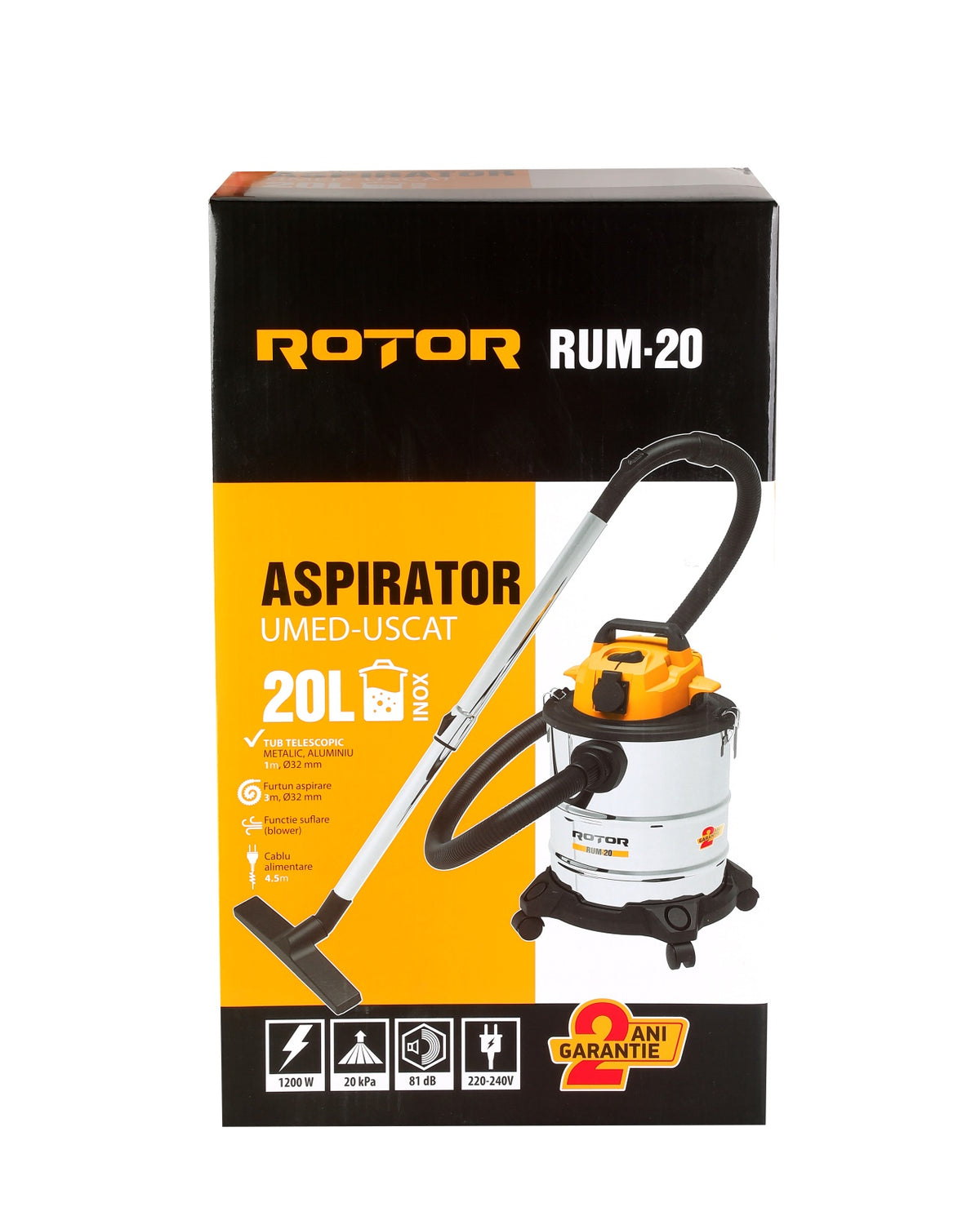 Aspirator umed-uscat ROTOR RUM-20, 20L, 1200W, 20 kPa