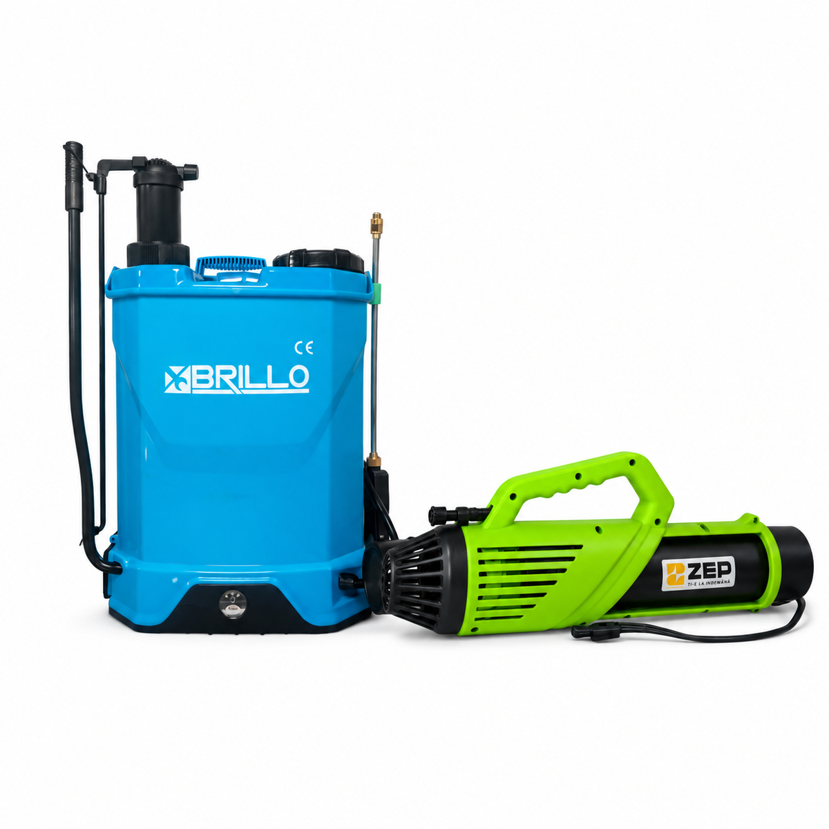 Set pompa stropit Brillo 18L 2 in 1 12V + atomizor electric ZEP 90W