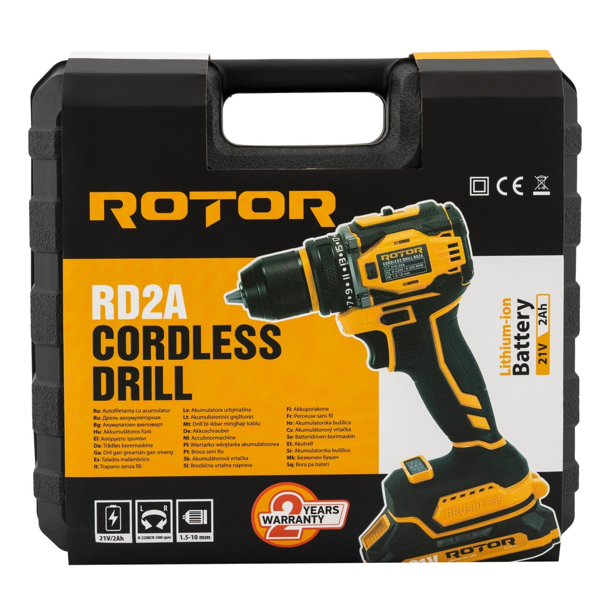 Autofiletanta pe acumulator ROTOR RD2A,21V/2Ah, 2200 rpm
