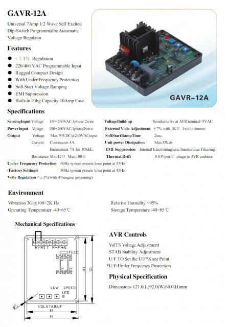 AVR Generator model 12 Amperi - vedere 3