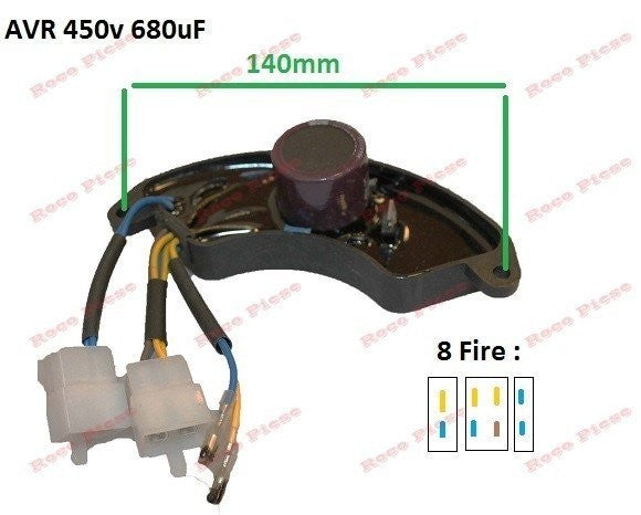 AVR Generator trifazic 5-7 KW 450v 680uf 8 fire - vedere 3