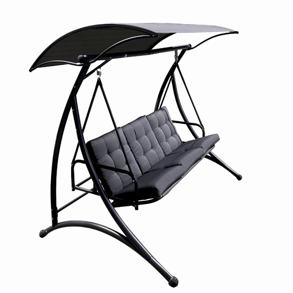 Balansoar pentru terasa/gradina cu acoperis KLUGMEISTER KJF4959, cu perne incluse, dimensiuni 198x133x178 cm, culoare gri