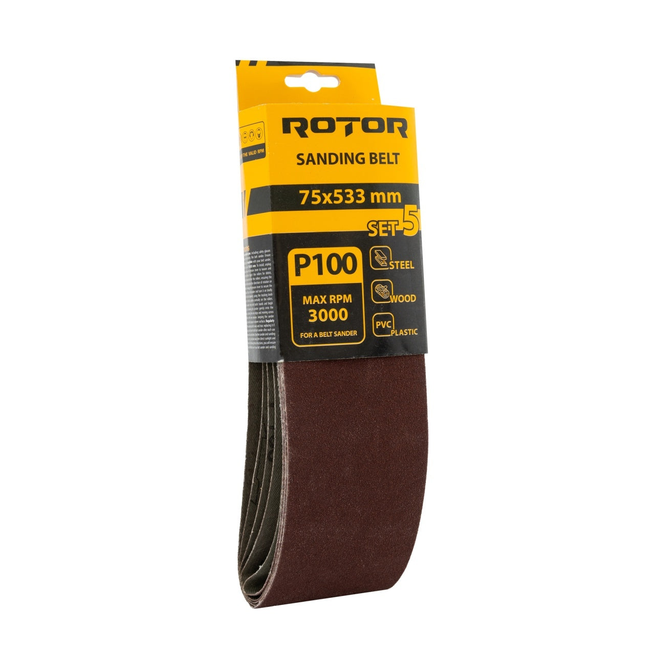 Banda de slefuit ROTOR P100 75*533 set 5