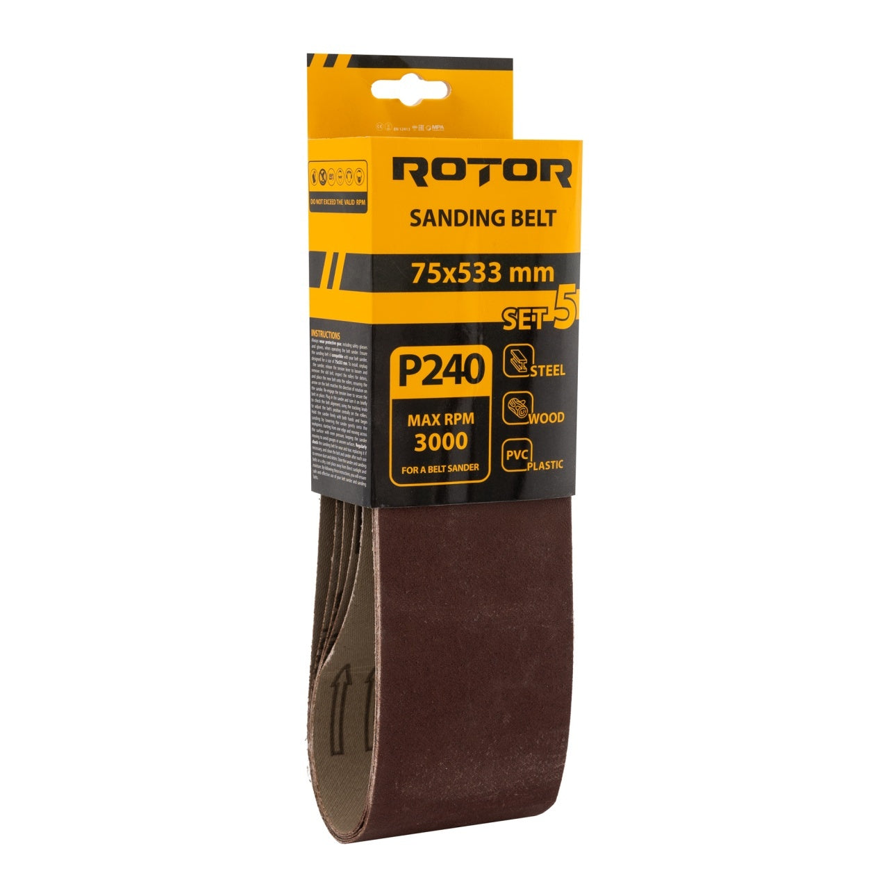 Banda de slefuit ROTOR P240 75*533 set 5