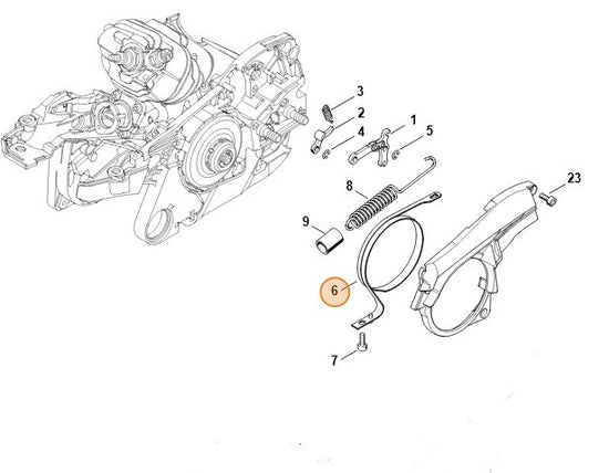 Banda frana drujba compatibila Stihl MS261 pentru drujba - vedere 2