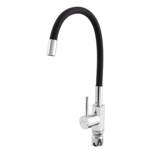 Baterie bucatarie Champion SUS-011, dus flexibil, chrome/negru