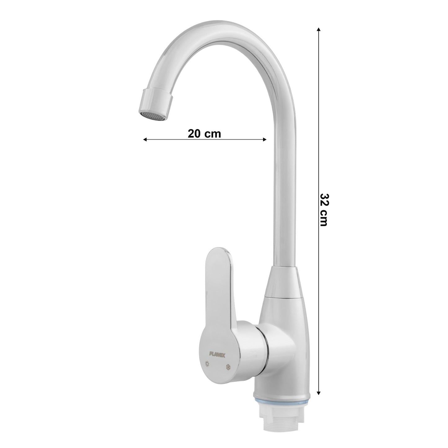 Baterie bucatarie ZEP Mario-011, monocomanda, termoplastic, crom