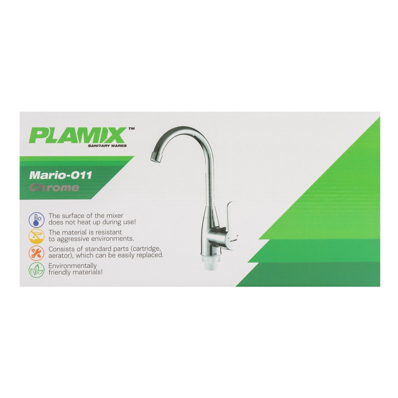 Baterie Bucatarie Plastic Plamix Mario-011, crom, monocomanda