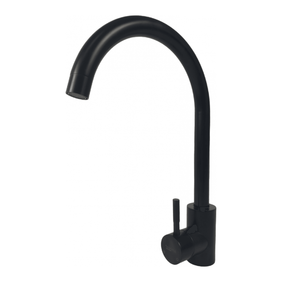 Baterie bucatarie Mixxus SUS-011-2 Negru, din otel inoxidabil, monocomanda, racorduri incluse - ZEP.RO - Ți-e la îndemână!