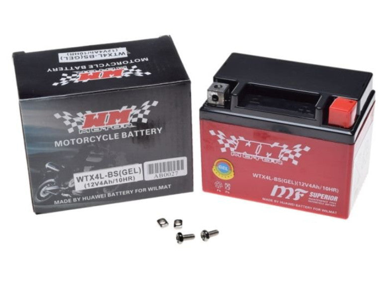 Baterie scuter, atv 4 Amperi   12v (gel) WM