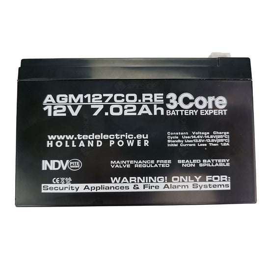 Acumulator pompa de stropit 12V 7Ah (7.02Ah), terminal F1, VRLA, plumb acid, fara intretinere