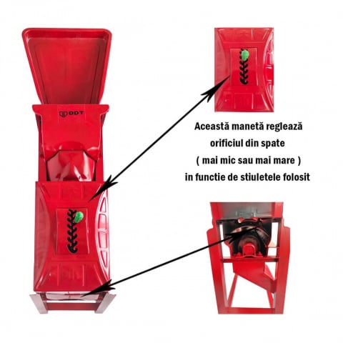 Batoza de Porumb DDT Profi cu Motor Inclus, 2000W, Capacitate 2000 kg/h