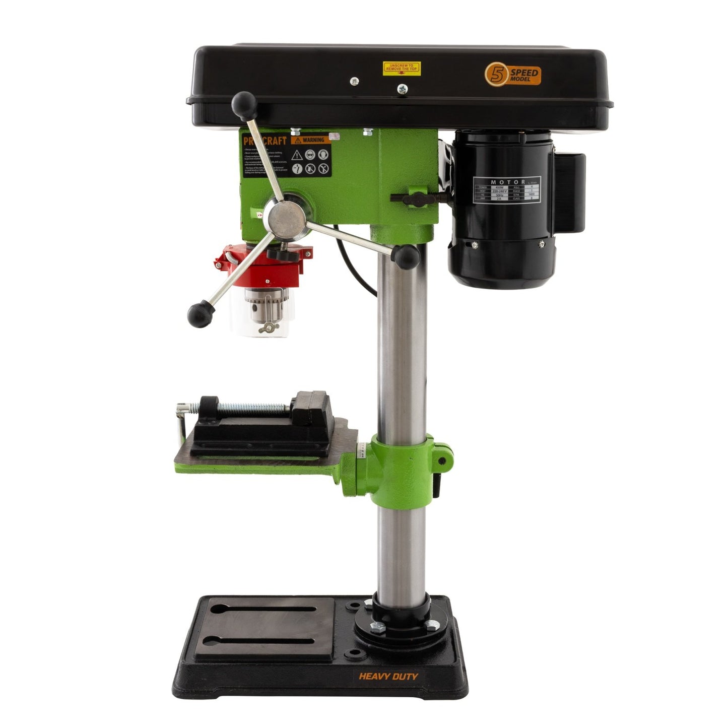 Masina de gaurit de banc Procraft BD1850, 450W, mandrina 16 mm, 5 viteze