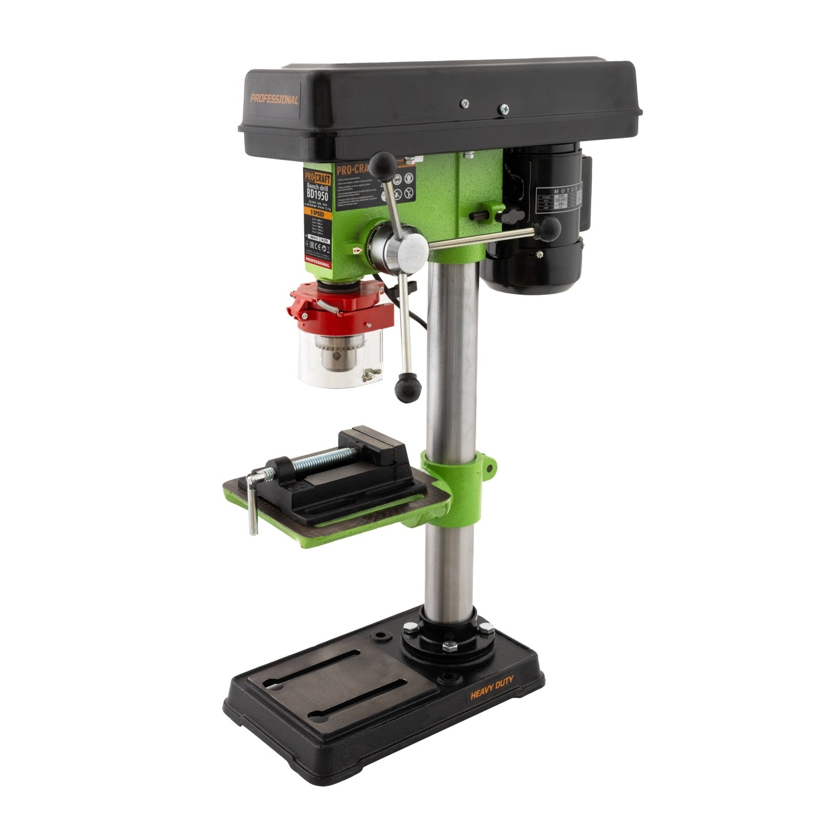 Masina de gaurit de banc 1950W, 16Mm, Procraft Bd1950, bormasina fixa cu coloana