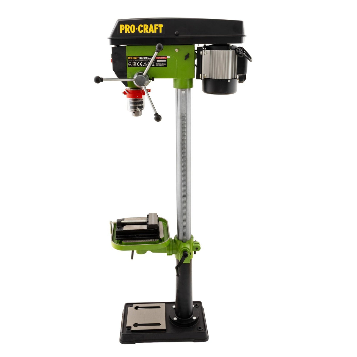 Bormasina de banc cu coloana PROCRAFT BD2150, 750W, 20mm, 16 trepte viteza, 67 kg