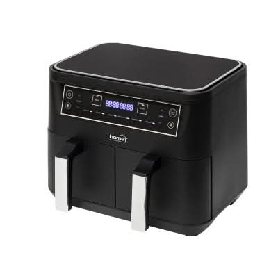 Air Fryer cu cos dublu HG AF 24, 2 x 3.8L, 2460 W, digital, 6 functii, functii MEAL si DUAL