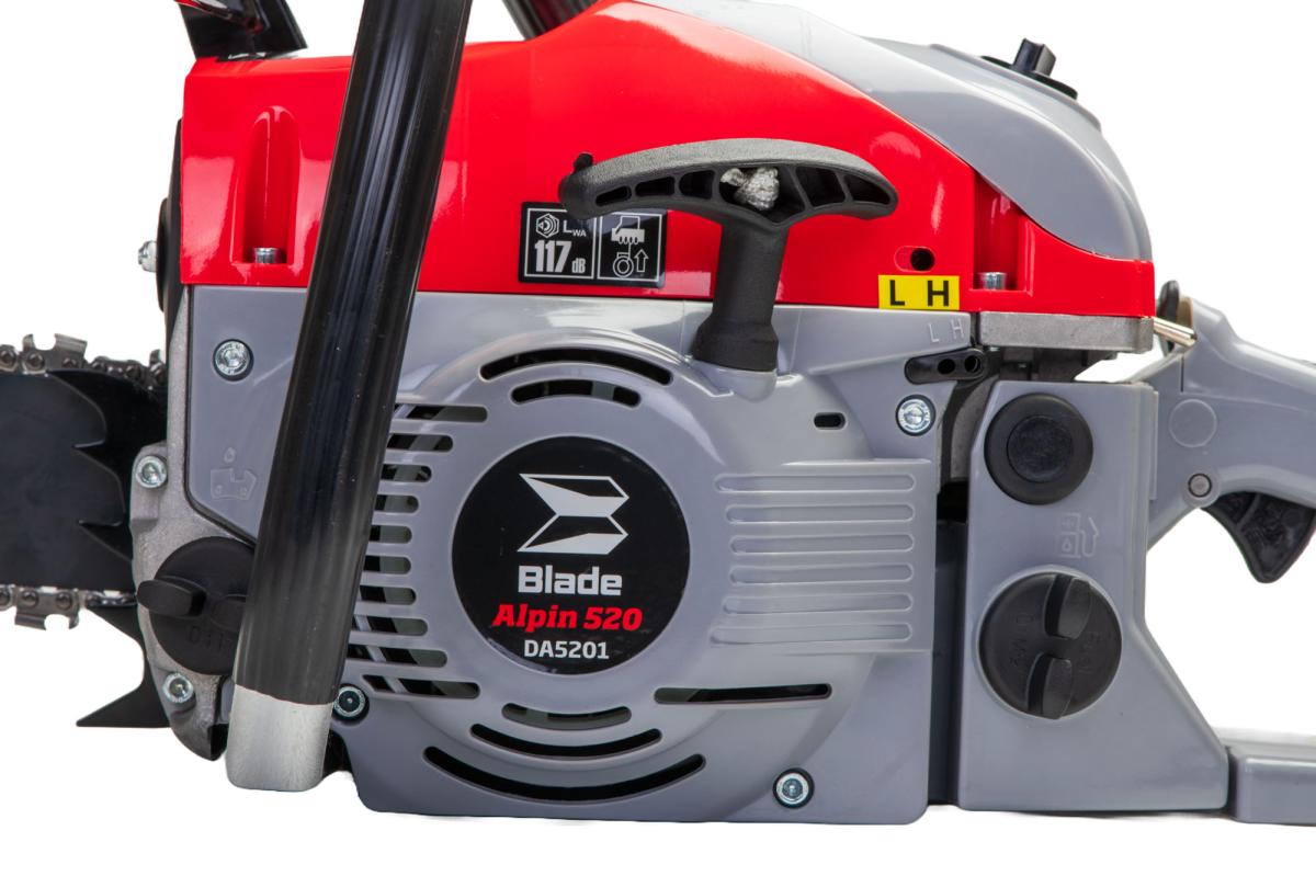 Drujba pe benzina BLADE ALPIN 520, 52cc, 5 CP, lama 38 cm, 2 lame + 2 lanturi incluse