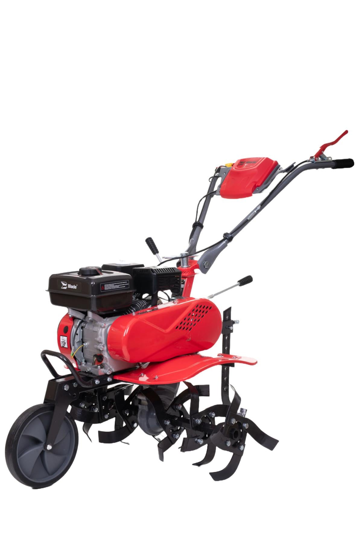 Motosapa pe benzina Blade 800PRO, 8CP, latime lucru 60–80 cm, cu plug, rarita, freze si roti transport 4.00-8