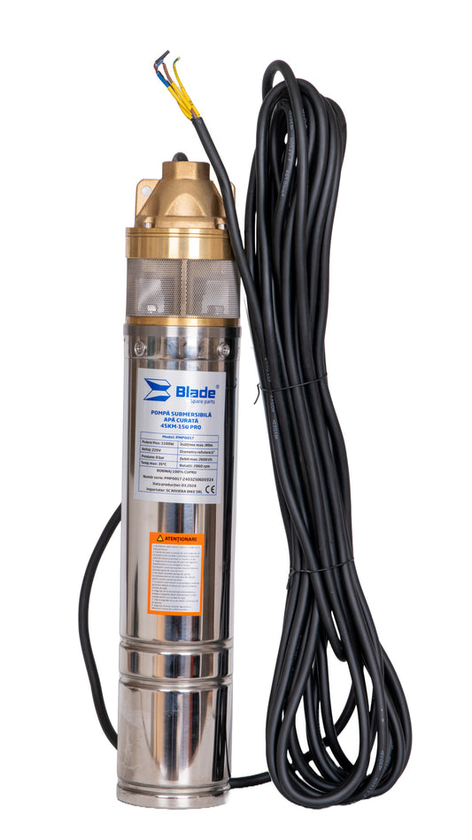 Pompa submersibila PROFESIONALA pentru apa curata BLADE 4SKM-150 Pro, 1100W, 2600 l/h