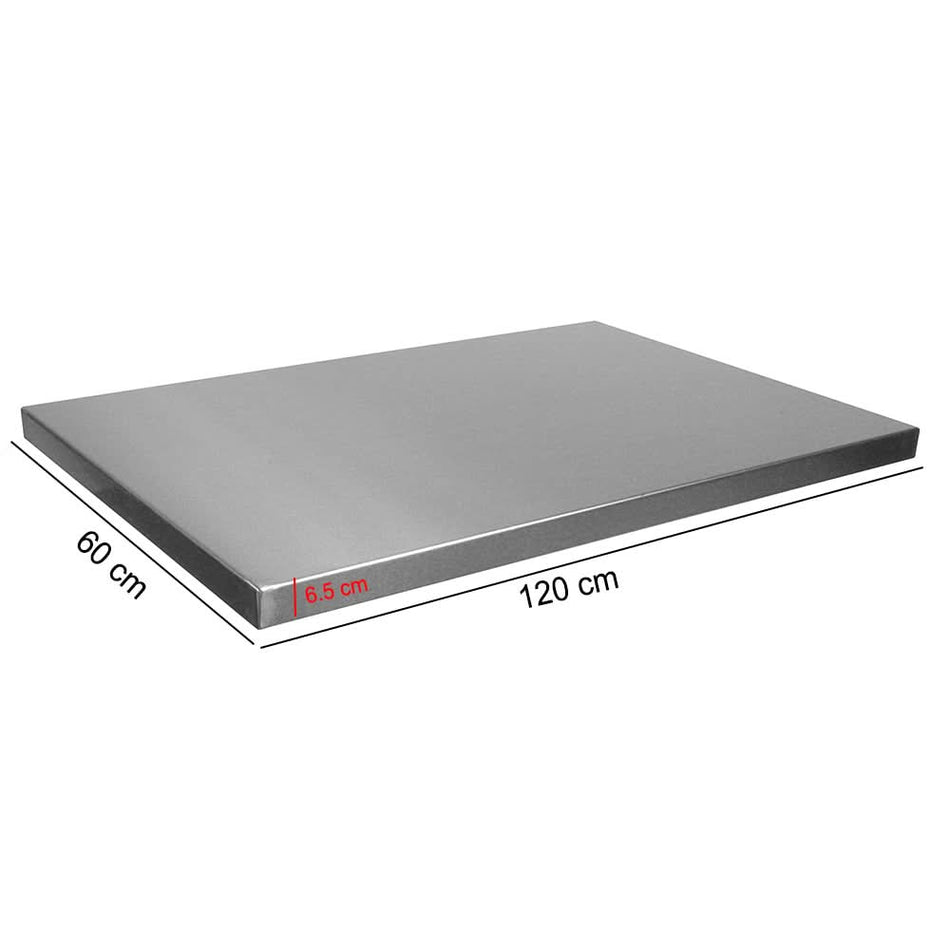 Blat de lucru alimentar din inox, 1200 X 600 X 65 mm, Tehno Ms #238