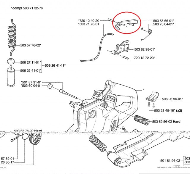 Blocator acceleratie Husqvarna 362 365 371 372 372xp
