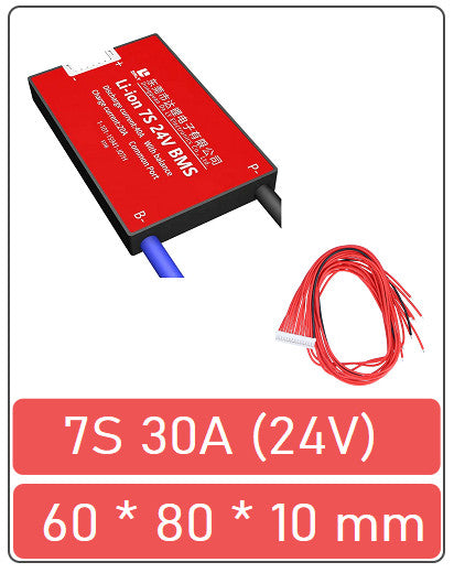 BMS baterie Li-ion 7S 30A (24V) ion 7S / 30A / 24V