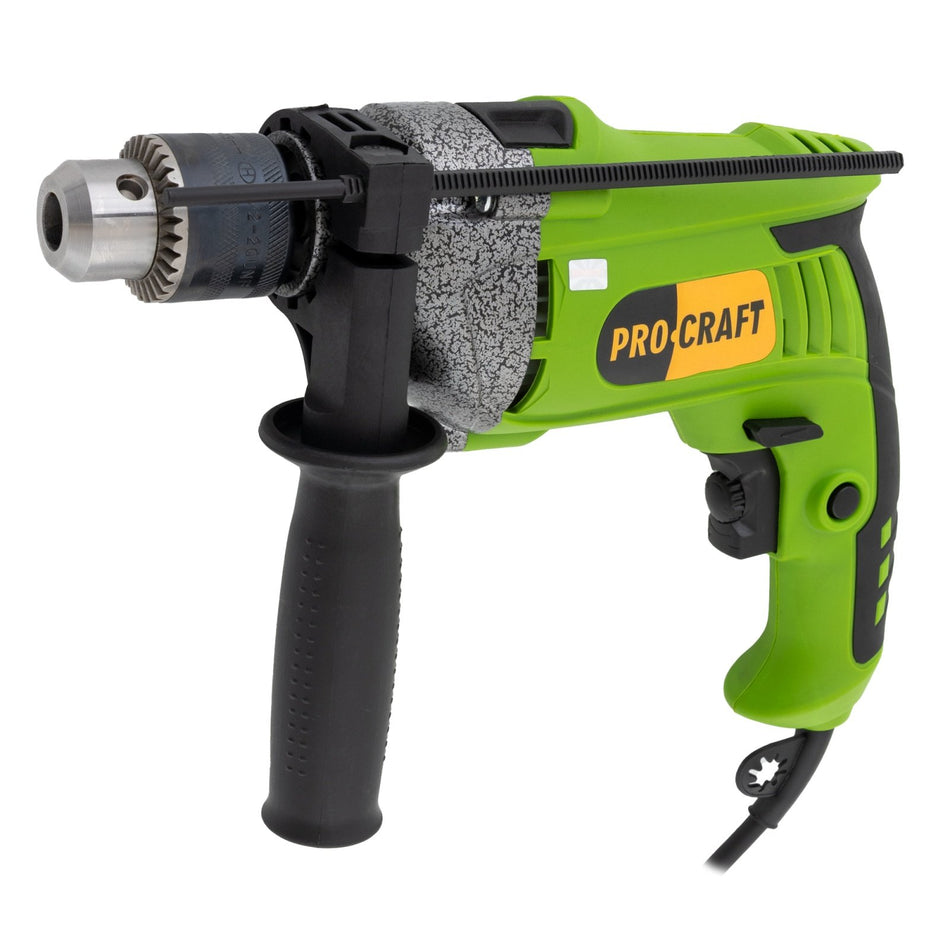 Bormasina Procraft PS980, 980W, 2800 RPM, percutie, mandrina 3 bacuri