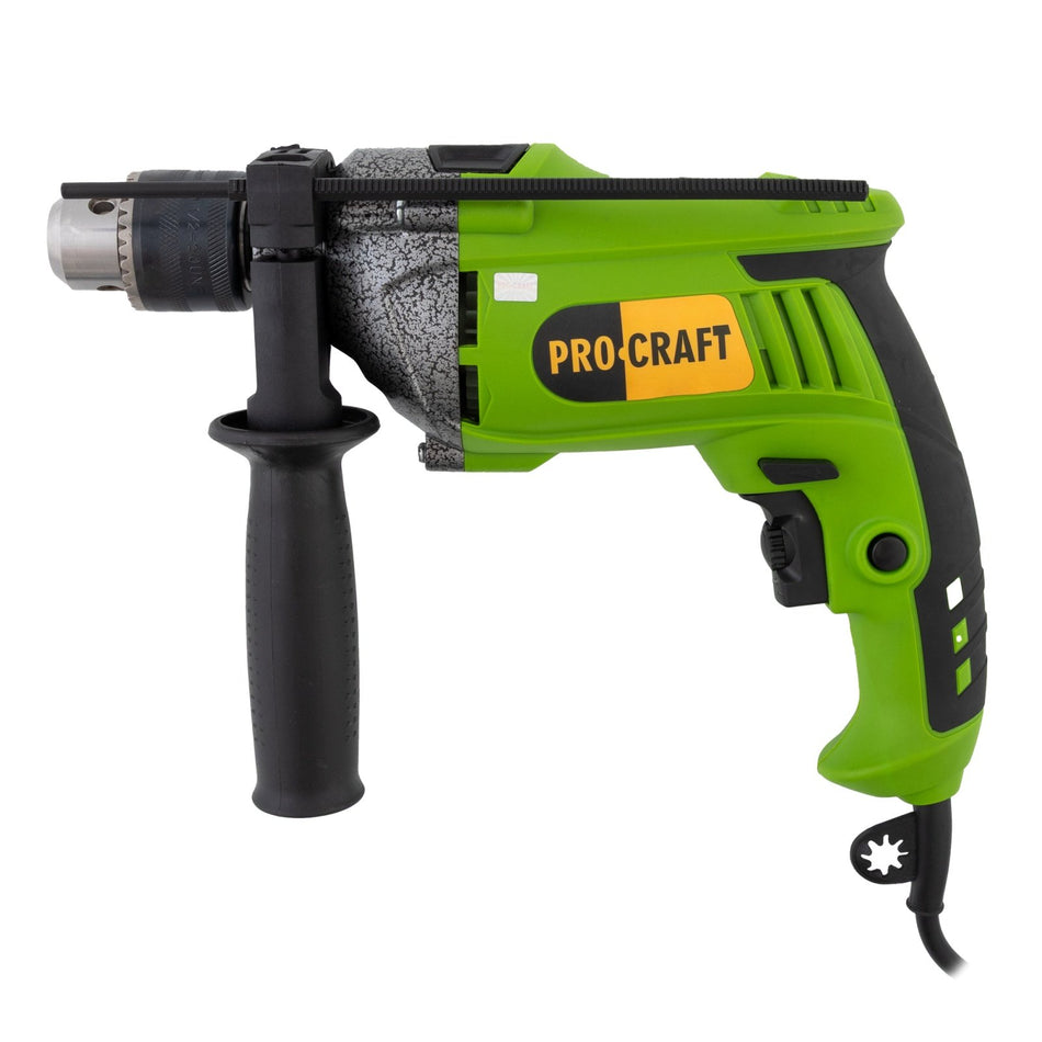 Bormasina Procraft PS980, 980W, 2800 RPM, percutie, mandrina 3 bacuri