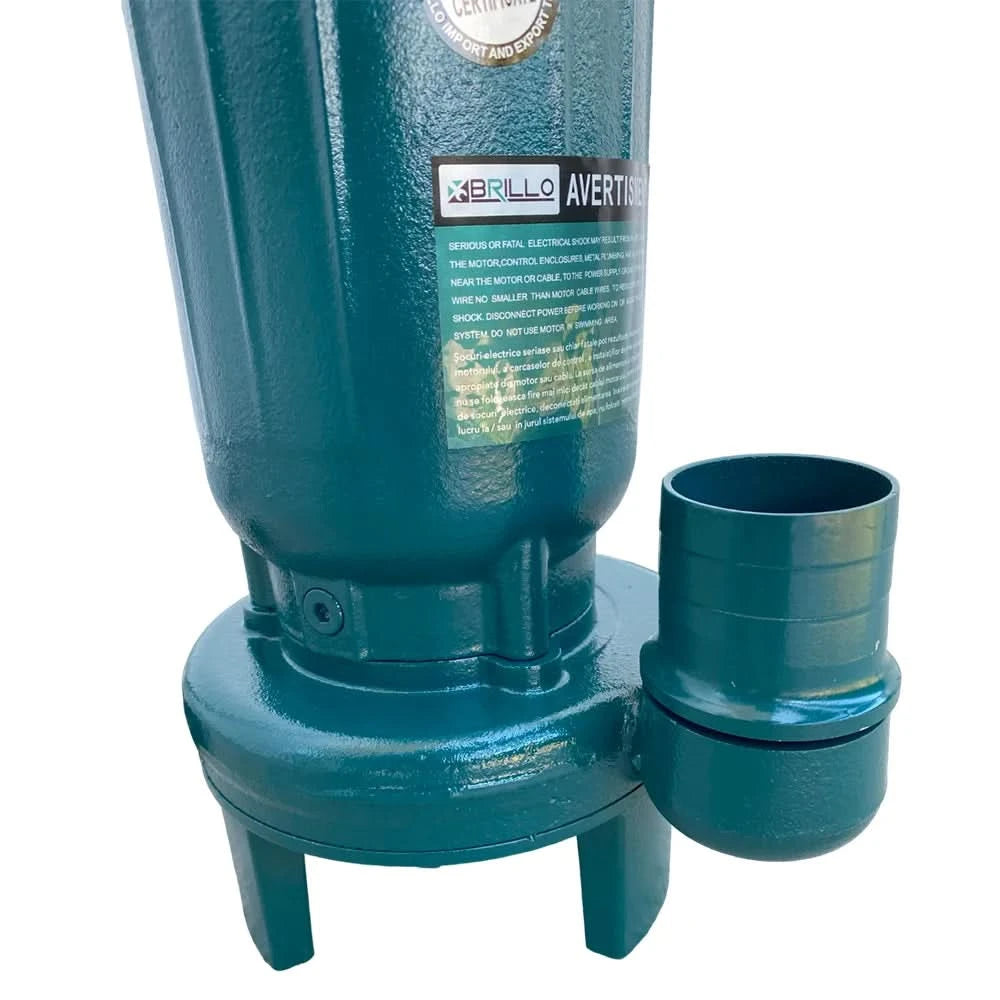 Pompa submersibila Brillo 2500W cu tocator, pentru apa murdara, 10000 l/h, 12m inaltime refulare, 2 toli, 220V