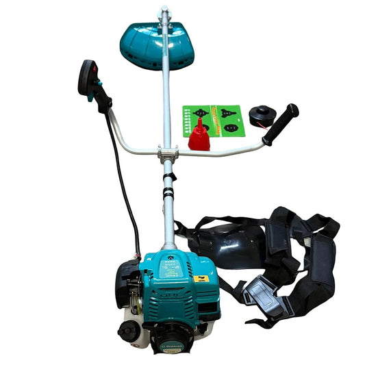 Motocoasa benzina Broman Profesional 8000+, 4 timpi, 9 CP, 8000W, 9000 RPM, cu tambur, disc vidia si ham