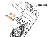 Bucsa maner frana drujba compatibila Stihl MS341, MS362, MS440, MS380 - vedere 2