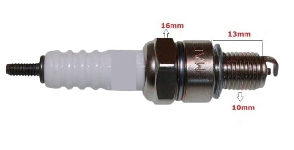 Bujie pentru scuter moto / scuter 4 timpi calota scurta NGK 4 - vedere 2