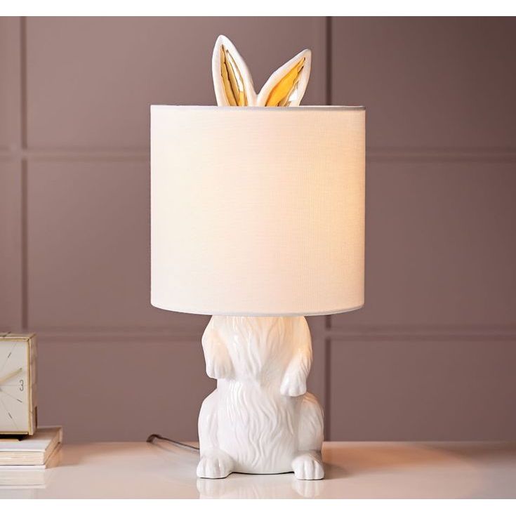 Veioza Bunny - Lampă de Veghe și Decor cu Abajur Textil