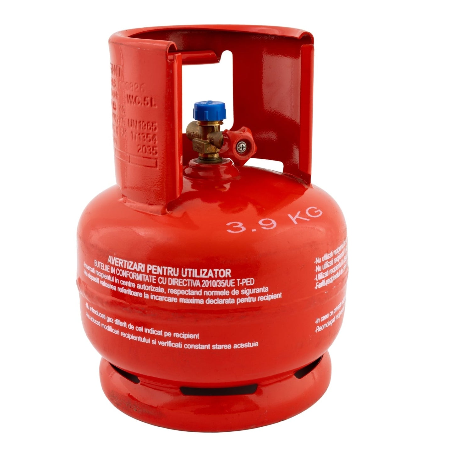 Butelie camping gaz GPL Elefant, 5l, metal, talpa si guler, filet 1/2", presiune iesire 30mbar, omologata ISCIR, include