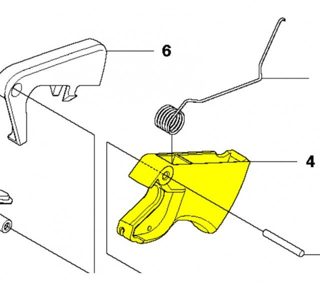 Buton acceleratie drujba Husqvarna 445, 450