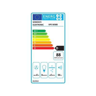 Hota de bucatarie HURRICANE KPE 6038S, 60 cm, 2 motoare, otel inoxidabil – Design modern si eficienta maxima
