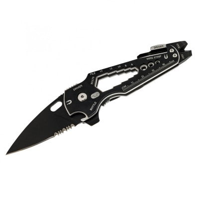 True Utility Smartknife+, multitool cu 15 funcții esențiale, lamă de 5,5 cm, oțel inoxidabil, compact și multifuncțional