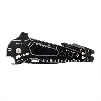 True Utility Smartknife+, multitool cu 15 funcții esențiale, lamă de 5,5 cm, oțel inoxidabil, compact și multifuncțional