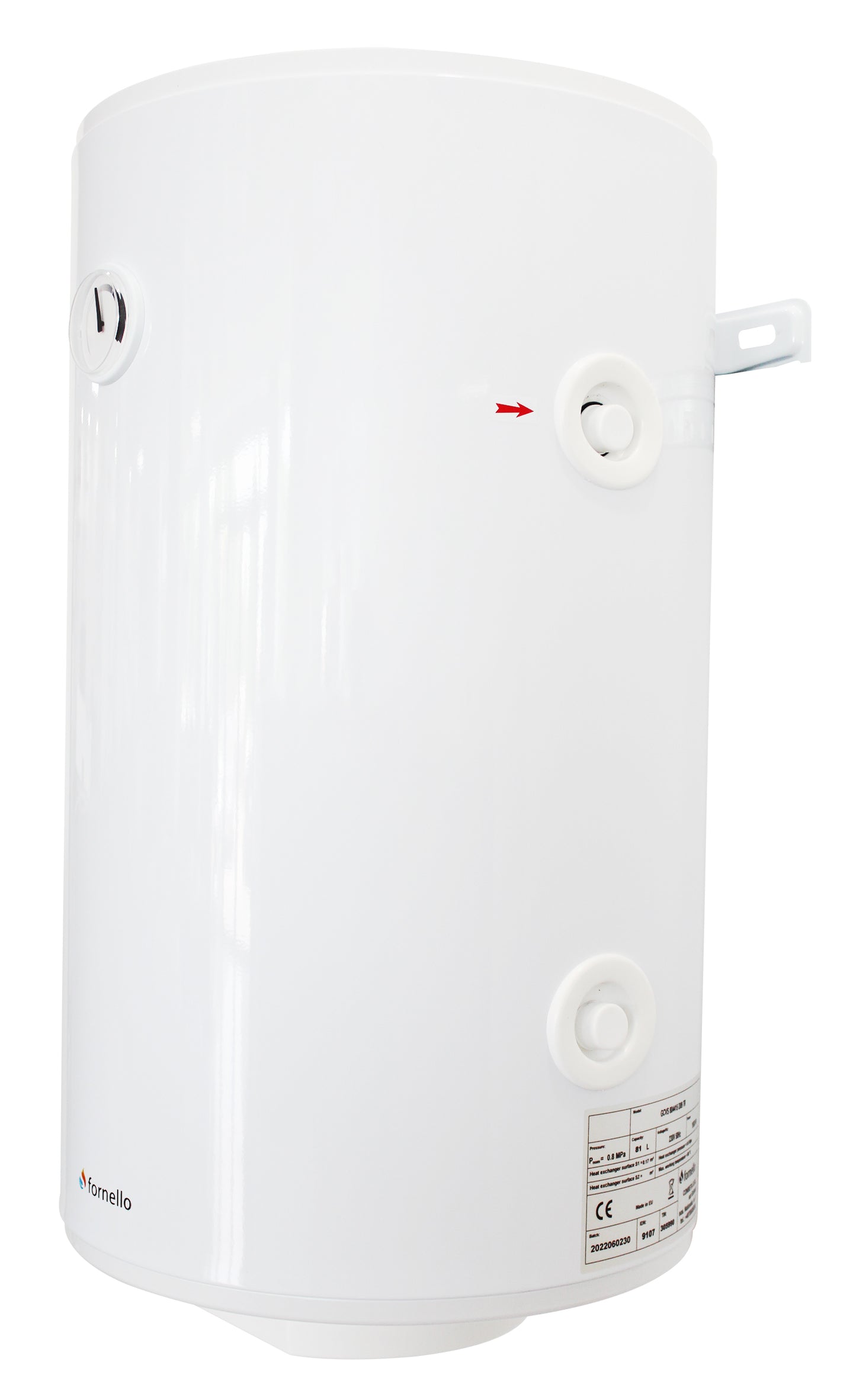 Boiler termoelectric cu o serpentina Fornello Optima GCVS 804415 D09 TR 1S, 80 Litri, 1500 w