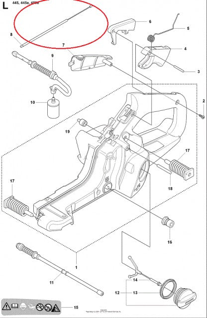 Cablu acceleratie drujba Husqvarna 445, 450